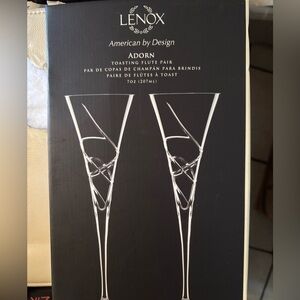 Lenox toasting flutes.  Brand new never opened